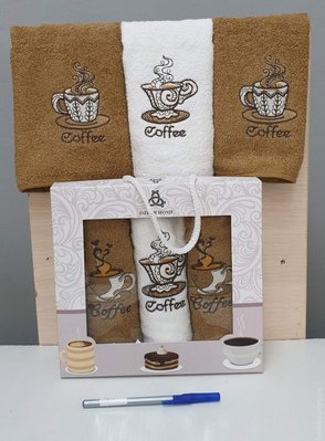 Набір кухонних полотен Ozler Home Coffee 30x50 см 3 шт. 104241 фото
