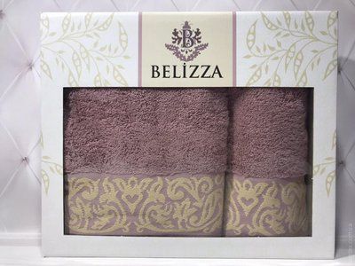 Набор махровых полотенец Belizza из 2 штук 50x90 см+70x140 см модель 8 94413 фото