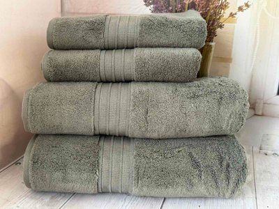 Набор махровых полотенец Турция 50&times;80 см из 2-х штук, 75х145 см из 2-х штук, модель 1 212887 фото