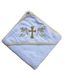 Полотенце для крещения с уголком 92*92 380г/м2 (TM Zeron) белый окантовка - желтая 74393 фото 1