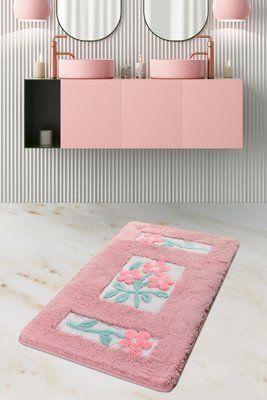 Коврик для ванной Chilai Home Linda Pembe 60x100 см 119182 фото