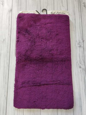 Набор ковриков для ванной 50x60 см + 60х100 см однотонный фиолетовый. 112801 фото