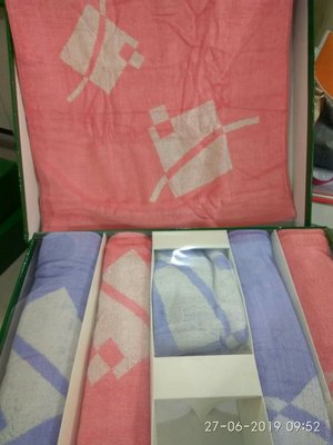 Набір бамбукових рушників Le Vele з 6 шт.(рожеві, блакитні) 718 фото
