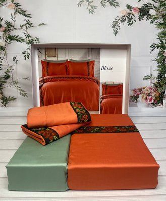 Постільна білизна Romeo Home Blaze сатин люкс євро з вишивкою 211502 фото