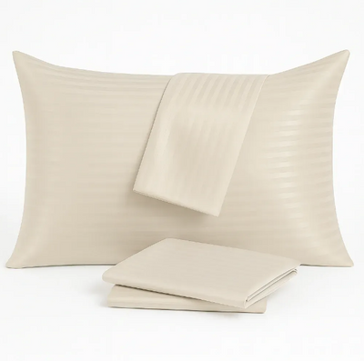 Наволочка U-tek Home Сатин Boston Ivory Beige Stripe 60х60 см 215846 фото
