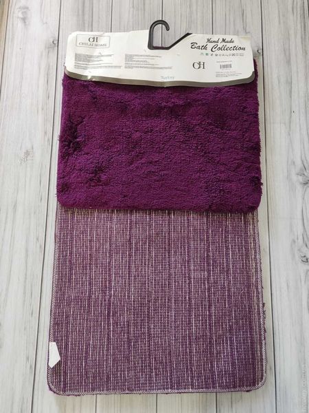 Набір килимків для ванної Alessa 50x60 см + 60х100 см фіолетовий. 112801 фото