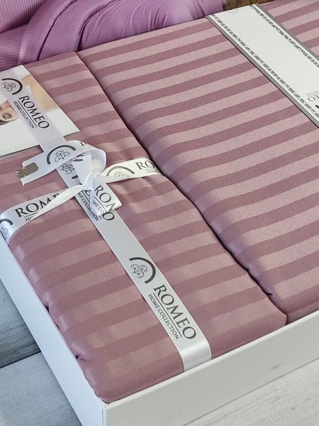 Постільна білизна Romeo Home сатин-страйп ліловий євро 167945 фото