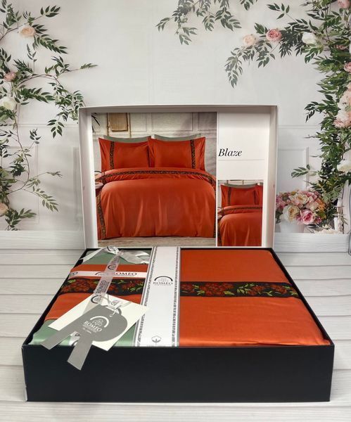 Постельное белье Romeo Home Blaze сатин люкс евро с вышивкой 211502 фото