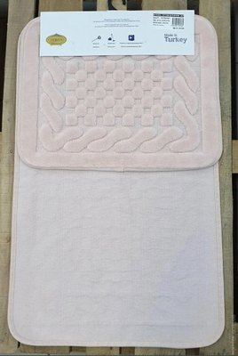 Набір килимків Zeron Cotton Mat модель V3 50x60 см, 60x100 см, пудра 118729 фото