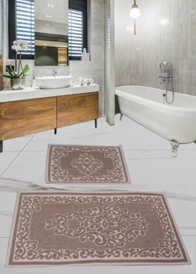 Набір килимків для ванної кімнати Diva Sultana Brown 60x100+50x60 см 106748 фото
