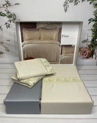 Постільна білизна Romeo Home Finn сатин люкс євро з вишивкою 211503 фото