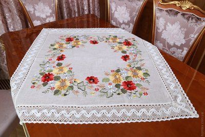 Салфетка Alltex из льна 8176 white 85x85 см 107819 фото