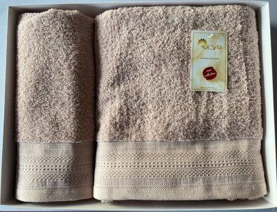 Набір рушників Arya Touch пудра 50х90 см + 70x140 см 129214 фото