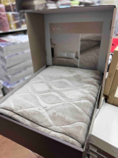 Плед - покривало з тисненням TAC Emboss 220x240 см бежевий 212275 фото