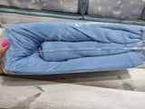 Простирадло трикотажне Bestclass Home 200&times;200+25 см на гумці з наволочками, блакитне 124857 фото