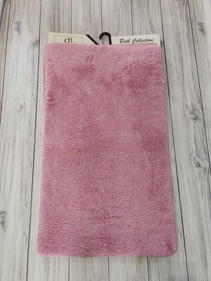 Набір килимків для ванної Alessa 50x60 см + 60х100 см однотонний світло-рожевий. 112795 фото
