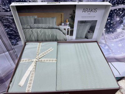 Постільна білизна Aran Clasy Ranforce Arakis V-8 євро з вишивкою 215951 фото