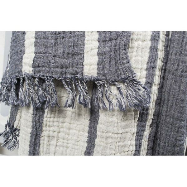 Плед-накидка Barine Cocoon Stripe indigo 130x170 см 62584 фото