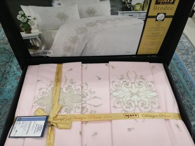 Постільна білизна Mays Ranforce Elegan V01 світло-рожева. 120530 фото