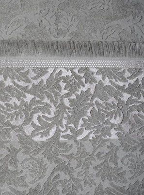 Простирадло махрова Uniko crown home 200x230 см Вензель сіра 209435 фото