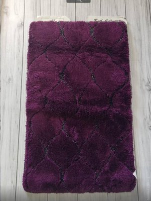 Набор ковриков для ванной Alessa 50x60 см + 60х100 см. Ромб фиолетовый. 123255 фото