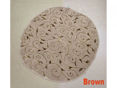 Килимок для ванної Arya Sarmasik коричневий круглий D-120 см. 47593 фото