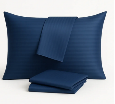 Наволочка U-tek Home Сатин Boston Royal Blue Stripe 60х60 см 215902 фото