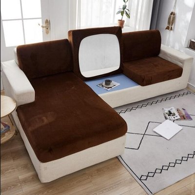 Чохол на диванну подушку - сидіння 2-х місний Homytex шоколадний (145-185x 85-90+5-20 см) 116525 фото