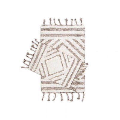 Набір килимків Irya - Hoover kahverengi/ekru кавовий/молочний 60х90 см + 40х60 см 113961 фото