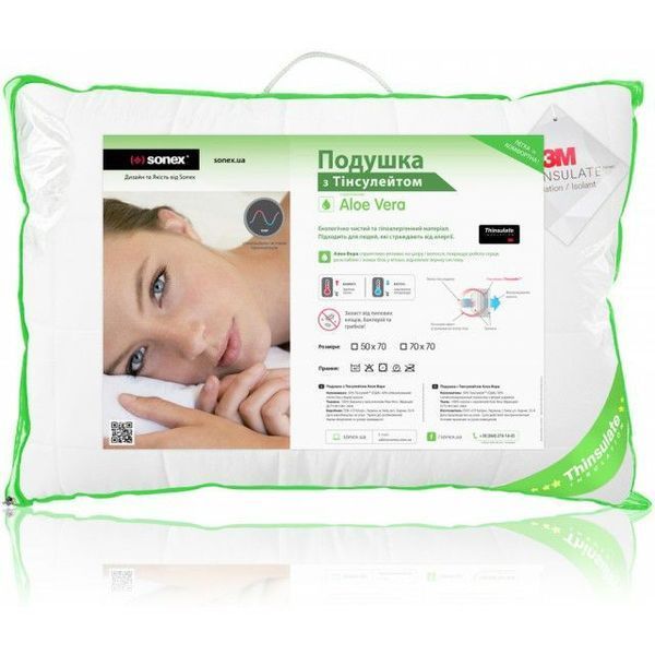Подушка Sonex с Тинсулейтом Aloe Vera 70x70 см 50303 фото