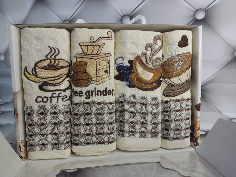 Набор вафельных полотенец для кухни By Ido из 4-х штук, модель 2 168138 фото