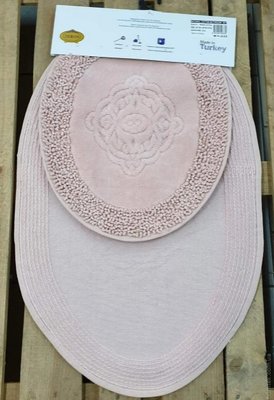 Набір килимків для ванної Zeron Mosso 50x60 см + 60x100 см, пудра 118725 фото