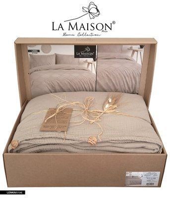 Постельное белье La Maison Lenka Stone из муслина евро 209940 фото