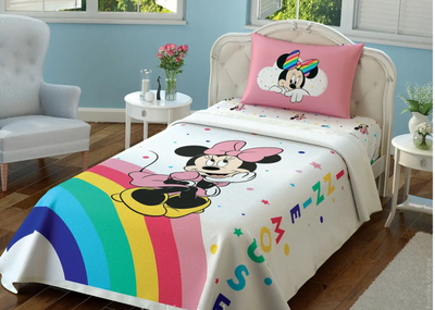 Постільна білизна з піке TAC Minnie Colour Rainbow дитяча 130957 фото