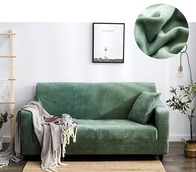 Чехол на двухместный диван HomyTex замша – микрофибра ментол. 96284 фото