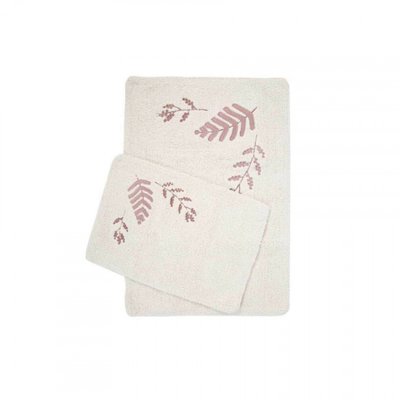 Набір килимків Irya - Finola gul kurusu рожевий 60х90 см + 40х60 см 113960 фото
