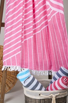 Полотенце пляжное Barine Pestemal Cross Pink розовый 95х165 см 62457 фото