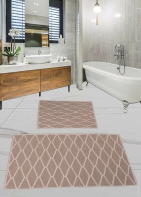 Набір килимків для ванної кімнати Diva Kidi Cappuccino 60x100+50x60 см 106458 фото
