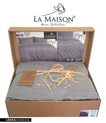 Постельное белье La Maison Lenka Charcoal из муслина евро 209941 фото