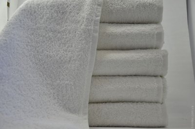 Набор банных махровых полотенец Art of Sultana из 6 штук 70х140 см. белые для отелей, без бордюра 79042 фото
