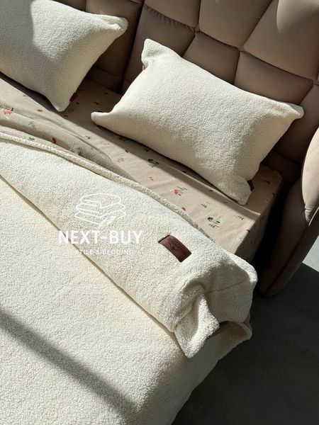 Зимовий комплект постільної білизни двосторонній Istanbul Wooden Krem полуторний fc29821 фото