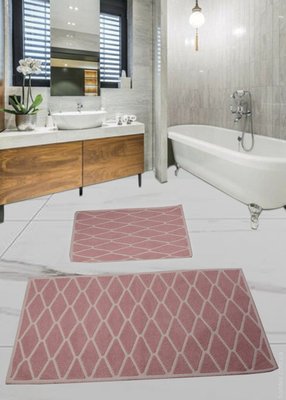 Набор ковриков для ванной комнаты Diva Kidi Pink 60x100+50x60 см 106457 фото