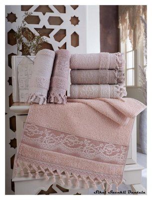 Набір махрових рушників Sikel VIP Cotton Dantela із 6 шт. 70х140 см 113465 фото