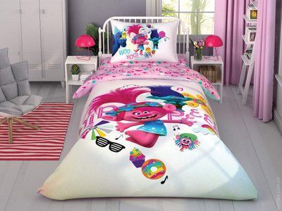 Постельное белье TAC Disney Trolls Color Party детский 121606 фото