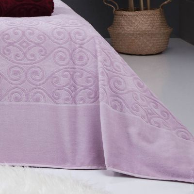 Простирадло велюр/махра Belizza Hanzade lila 200x220 см., 550 г/м2 76122 фото