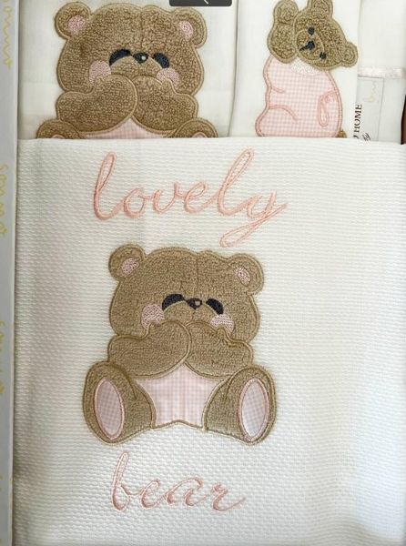 Постільна білизна Tivolyo Home Lovely Bear бежева для новонароджених 197388 фото