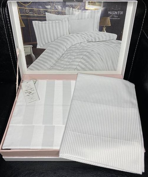 Постільна білизна Maison D'or Fous Linens white бамбук білий євро 200682 фото