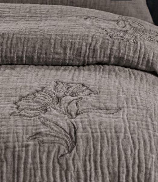 Постельное белье La Maison Foren Stone из муслина евро с вышивкой 217463 фото