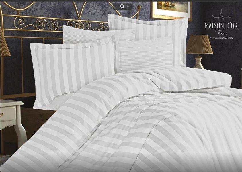Постільна білизна Maison D'or Fous Linens white бамбук білий євро 200682 фото