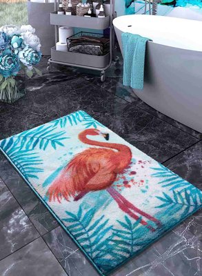 Килимок для ванної кімнати Confetti Flamingo Turkuaz 80x140 см 115512 фото